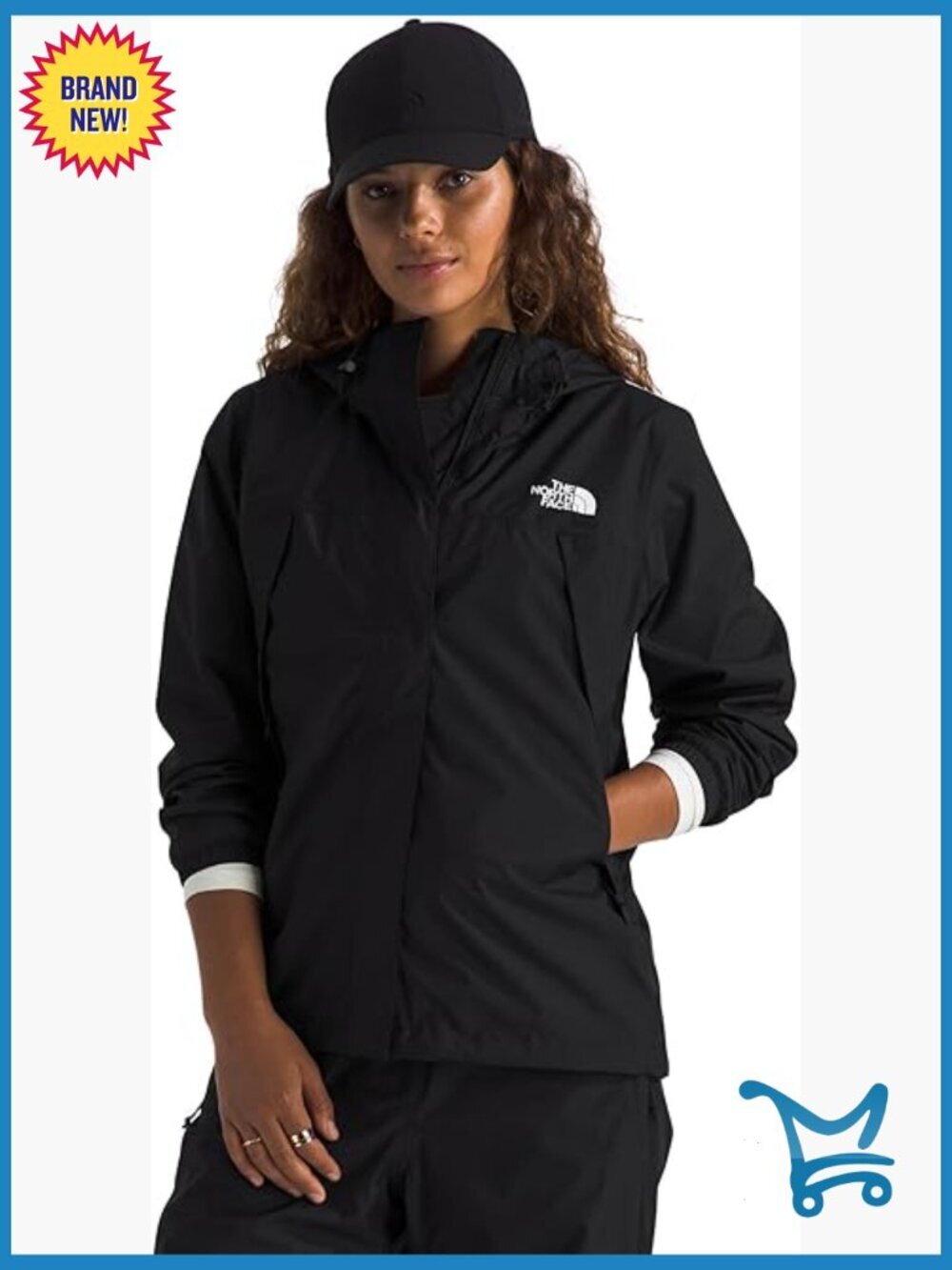 Waterproof Breathable Rain Coat Hooded Zip Closure